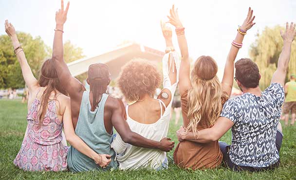 group of students in summer