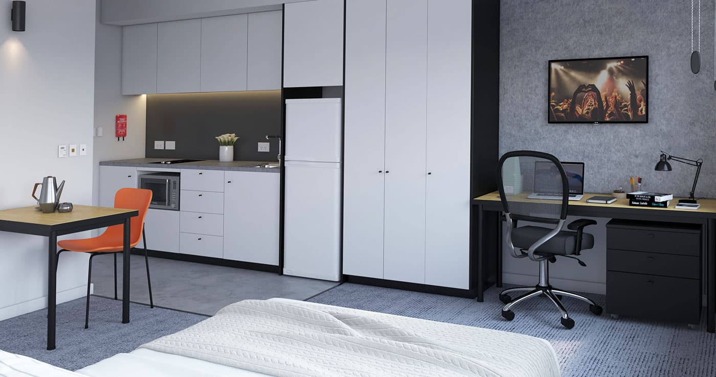 Iglu South Yarra Premium Studio Apartment Layout 1